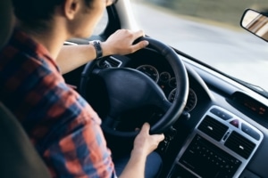 man driving a truck