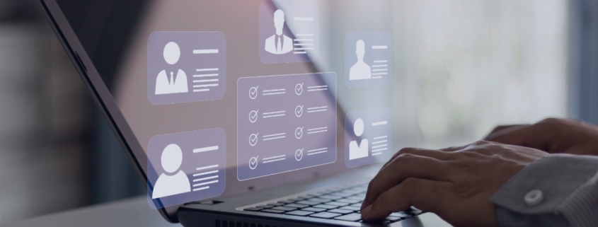 Recruiter reviewing candidate profiles on a laptop, illustrating common mistakes that prevent recruitment agencies from contacting job seekers in 2026.